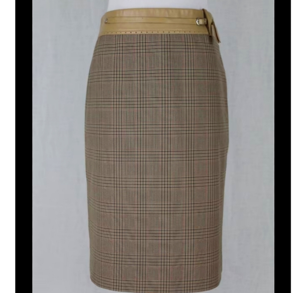 BCBGMAXAZRIA Skirt Work Business Lined Gorgeous 8/10